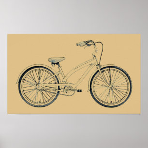 Póster bicicleta retro