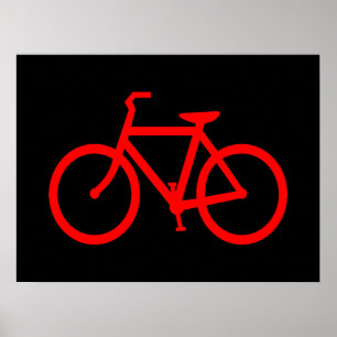 Póster Bicicleta roja