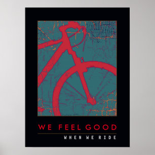 Póster bicicleta roja , bicicleta , ciclismo , ciclismo