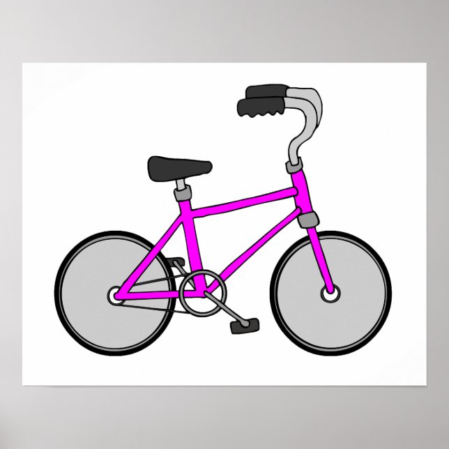 Póster Bicicleta rosa (Frente)