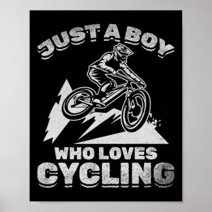 Póster Bicicleta Soy solo un chico que ama andar en bicic