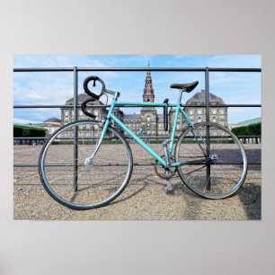 Póster Bicicleta verde en el Palacio de Christiansborg, C