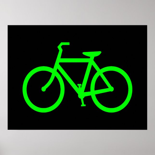 Póster Bicicleta Verde Lima (Frente)