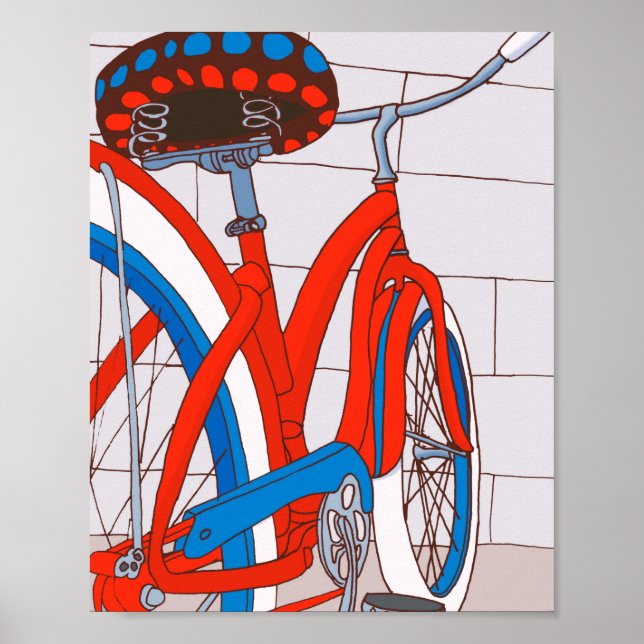 Póster Bicicleta vintage (Frente)