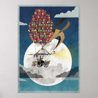 Póster Bicicleta Voladora
