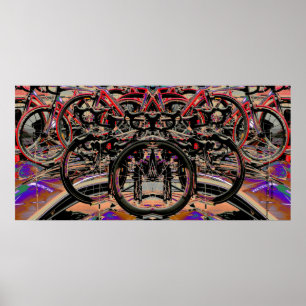 Póster Bicicletas abstractas (Tour de Gran Bretaña 2010)