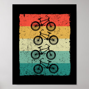 Póster Bicicletas BMX vintage ciclismo de carretera