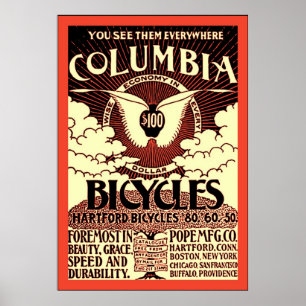 Póster Bicicletas de Columbia ~ Publicidad en Bicicleta V
