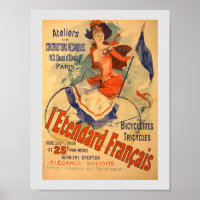 Bicicletas de publicidad francesa de época 1891 Po