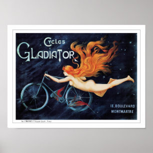 Póster Bicicletas del vintage del gladiador de los ciclos