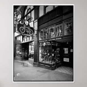 Póster Bicicletas Haskins & Elliot, 1923, Vancouver BC