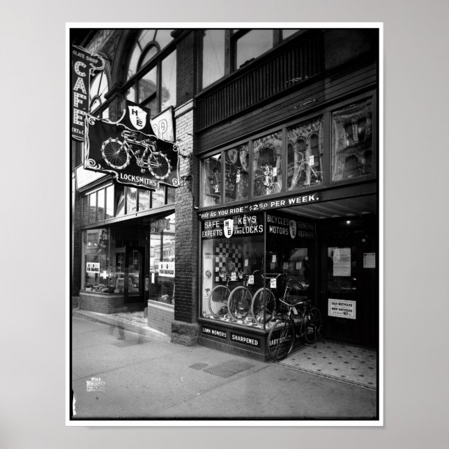 Póster Bicicletas Haskins & Elliot, 1923, Vancouver BC (Frente)