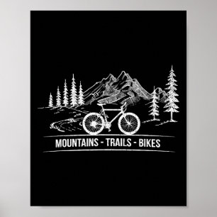Póster Bicicletas Mountain Trail - Bicicleta ciclista