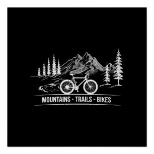 Póster Bicicletas Mountain Trail - Bicicleta ciclista