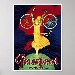 Póster Bicicletas Peugeot - Poster de bicicletas de época