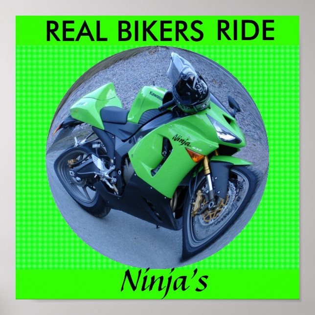 PÓSTER BICICLETAS REALES VIAJAN AL POSTER DE NINJA (Frente)