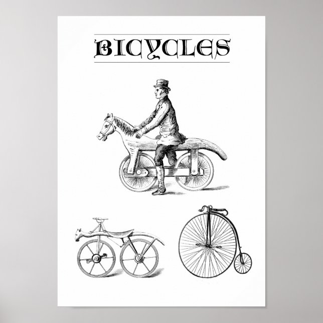 Póster Bicicletas Vintage (Frente)