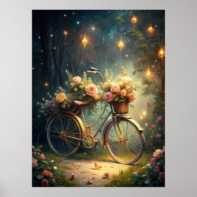 Póster Bicycle and Flowers (Frente)