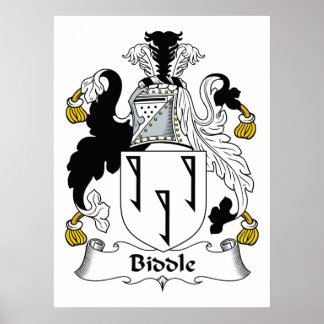 Póster Biddle Family Crest