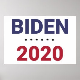 Póster Biden 2020 (Elecciones Presidenciales de Estados U