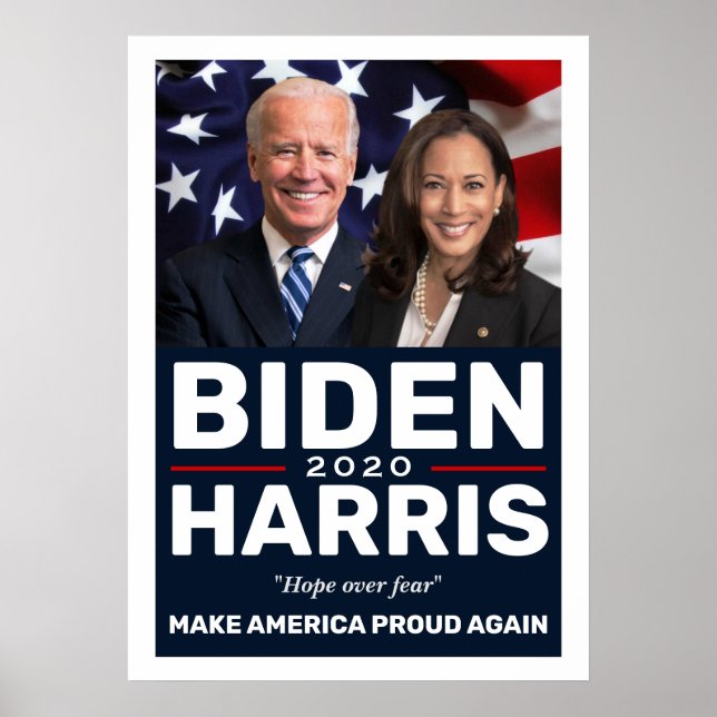 Póster Biden Harris 2020 Fotografía de Keepsake colectiva (Frente)