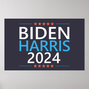 Póster Biden Harris 2024 por las elecciones presidenciale