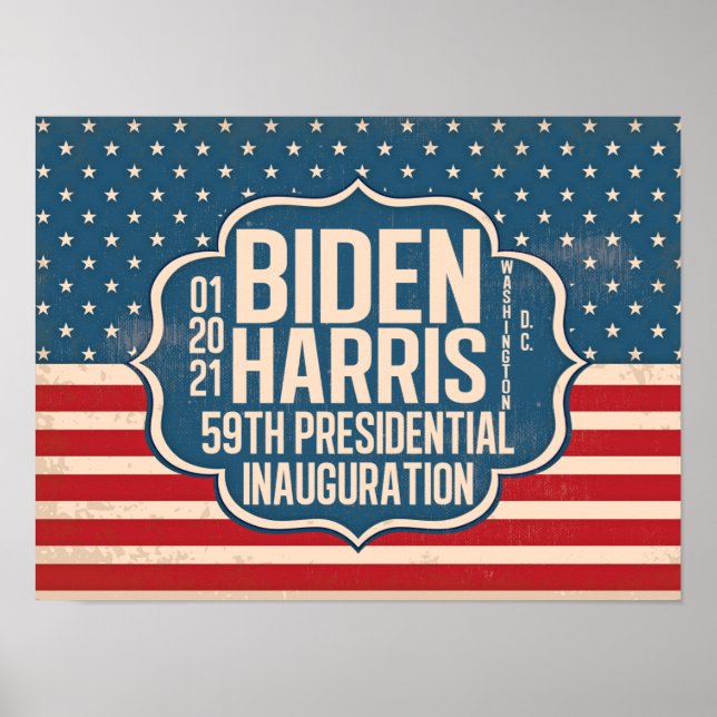 Póster Biden Harris 59th Inauguration Commemorative (Frente)