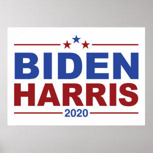 Póster BIDEN/HARRIS Crimson & Blue Theme Poster