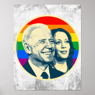 PÓSTER BIDEN HARRIS ORIDE BADGE GRARGE