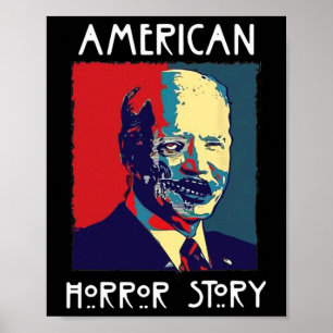 Póster Biden Horror American Zombie Story Halloween Retro