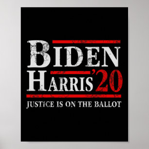 Póster Biden Kamala Harris Justice Está En La Cédula Elec