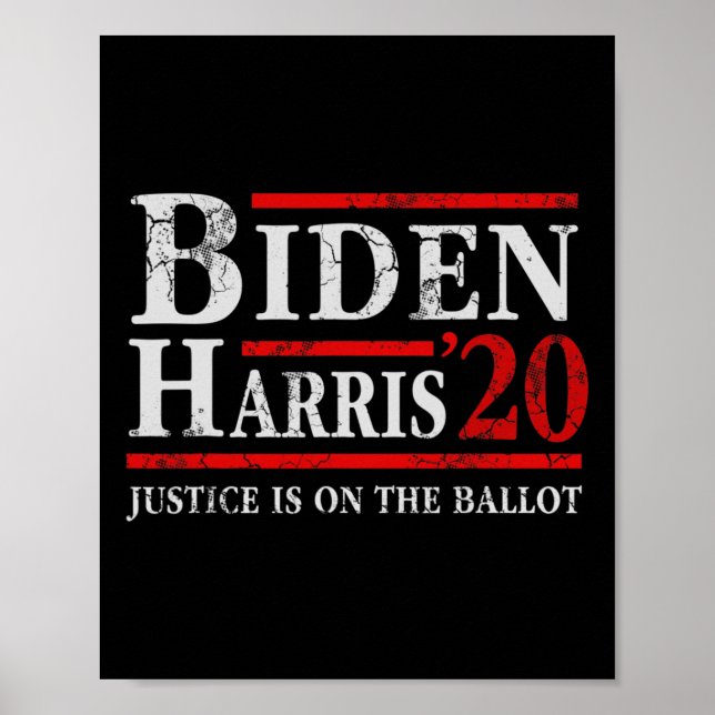 Póster Biden Kamala Harris Justice Está En La Cédula Elec (Frente)
