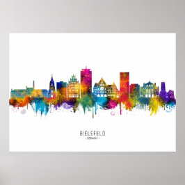 Póster Bielefeld Germany Skyline