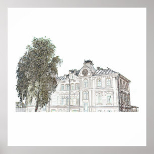 Póster Bielorrusia Беларусь Hrodna Grodno Cartel de Arqui