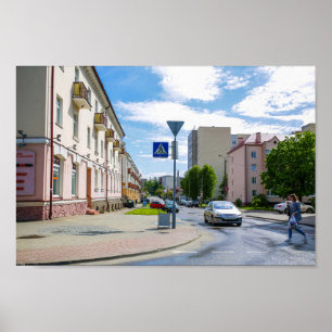 Póster Bielorrusia Gente de arquitectura del paisaje urba