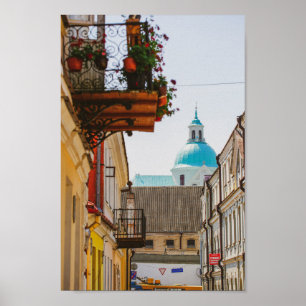 Póster Bielorrusia Grodno Cityscape City Architecture