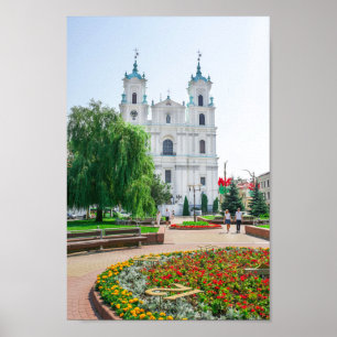 Póster Bielorrusia Grodno Cityscape City Architecture