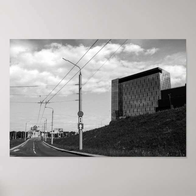 Póster Bielorrusia Grodnsin Cityscape City View Architect (Frente)