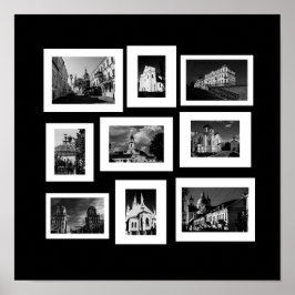 Póster Bielorrusia Minsk Grodno Vitebsk Brest Arquitectur