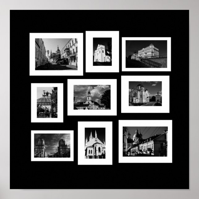 Póster Bielorrusia Minsk Grodno Vitebsk Brest Arquitectur (Frente)