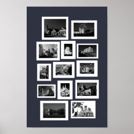 Póster Bielorrusia Minsk Grodno Vitebsk Brest Arquitectur