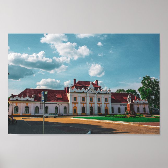 Póster Bielorrusia Porechye Parecca Architecture (Frente)