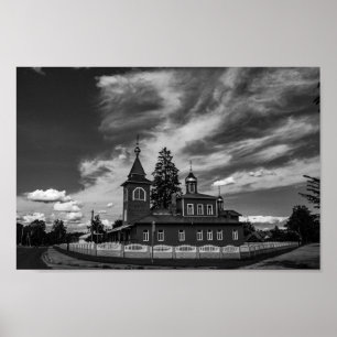 Póster Bielorrusia Porechye Parecca Architecture
