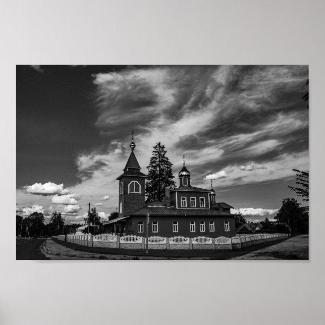 Póster Bielorrusia Porechye Parecca Architecture (Frente)