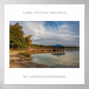 Póster Bielorrusia Poster natural del paisaje del lago Sv