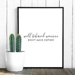 Póster Bien comportadas, las mujeres no citan la historia