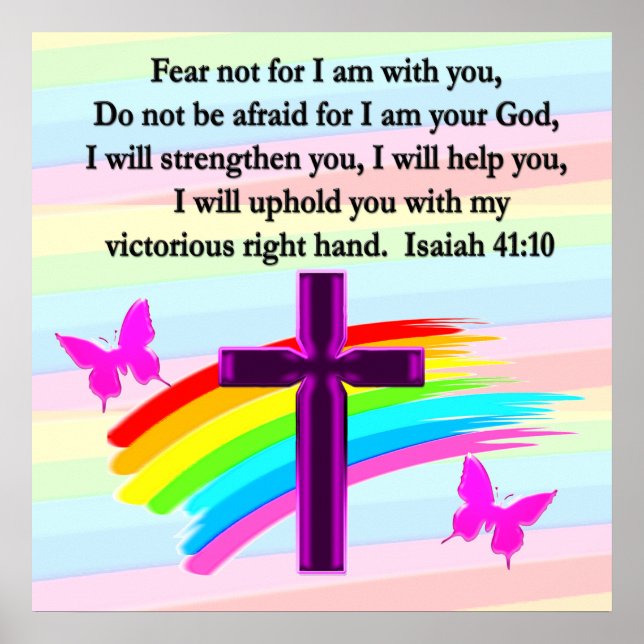 PÓSTER BIEN DISEÑO VERSO DE ISAIAH 41:10 (Frente)