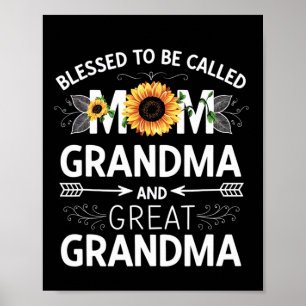 Póster Bienaventurado el día de la madre por ser llamada 