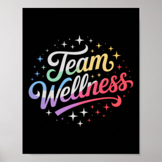 Póster Bienestar del equipo motivado P.e Entrenamiento de