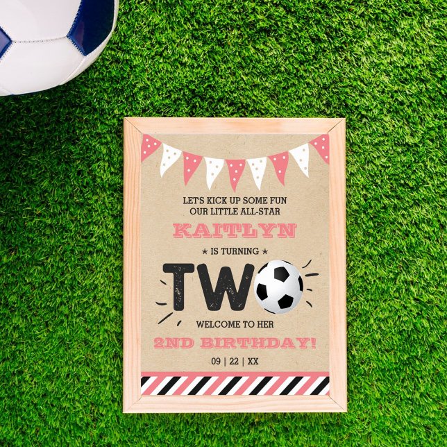 Póster Bienvenida a 2º cumpleaños de la pelota de fútbol  (Subido por el creador)